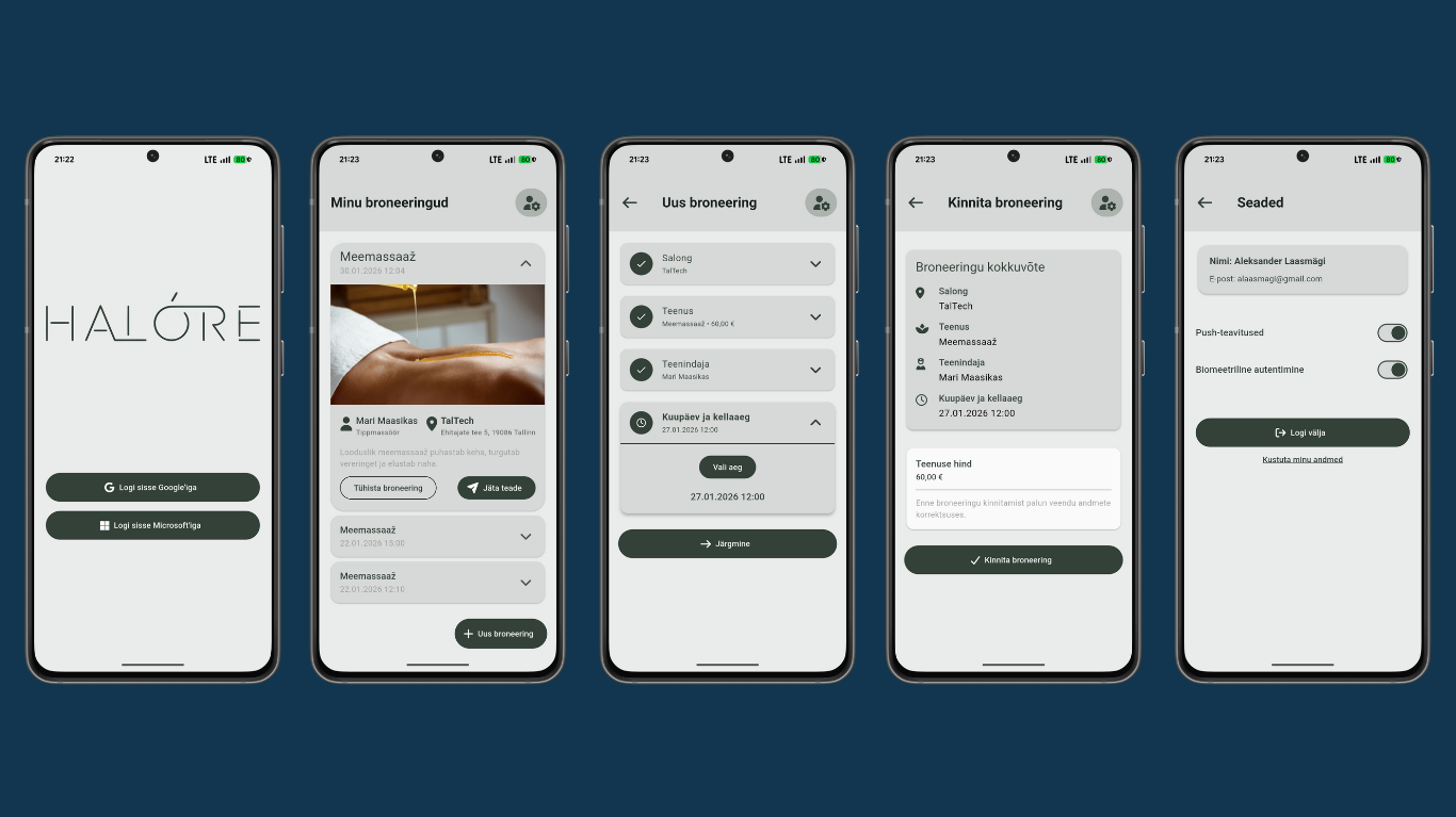 Halóre app screenshot
